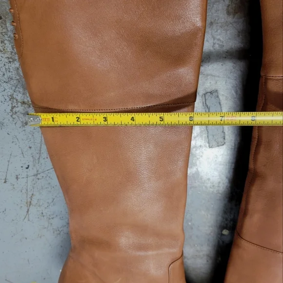 LAUREN RALPH LAUREN LAVINIA KNEE-HIGH BOOTS BOHO POLO TAN SIZE 8.5B - Picture 8 of 13